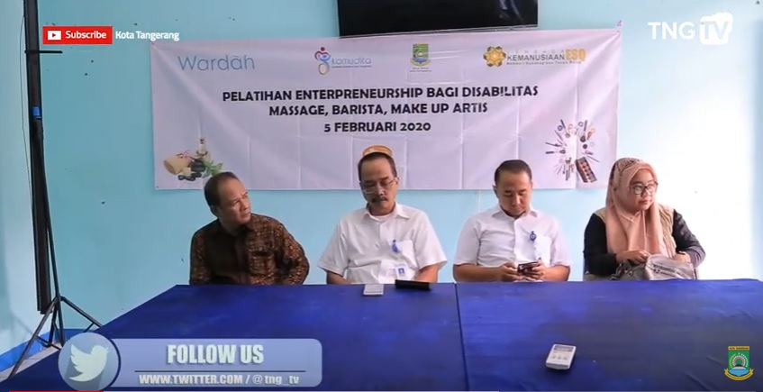 Dinsos Tangerang Bersama LK ESQ, Komudita dan Wardah Latih Disabilitas Jadi MUA & Barista