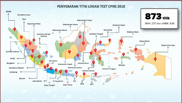 Permudah Akses Pelamar CPNS 2018, Panselnas Siapkan 873 Lokasi Tes