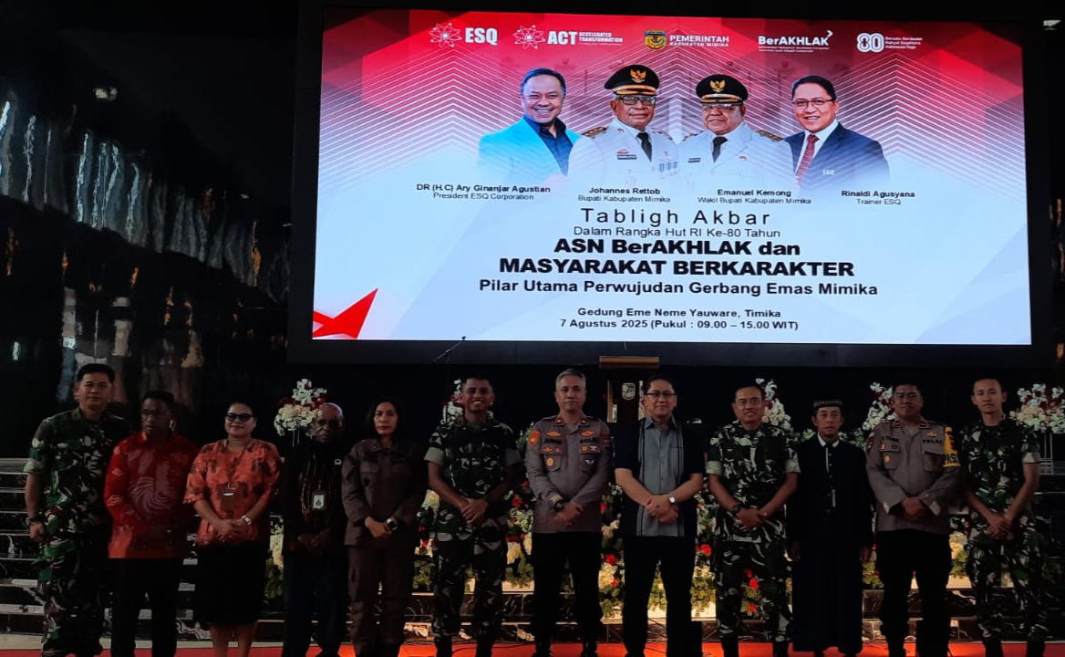 Kesra Mimika Hadirkan Trainer ESQ dalam Tabligh Akbar "ASN BerAKHLAK, Masyarakat Berkarakter"